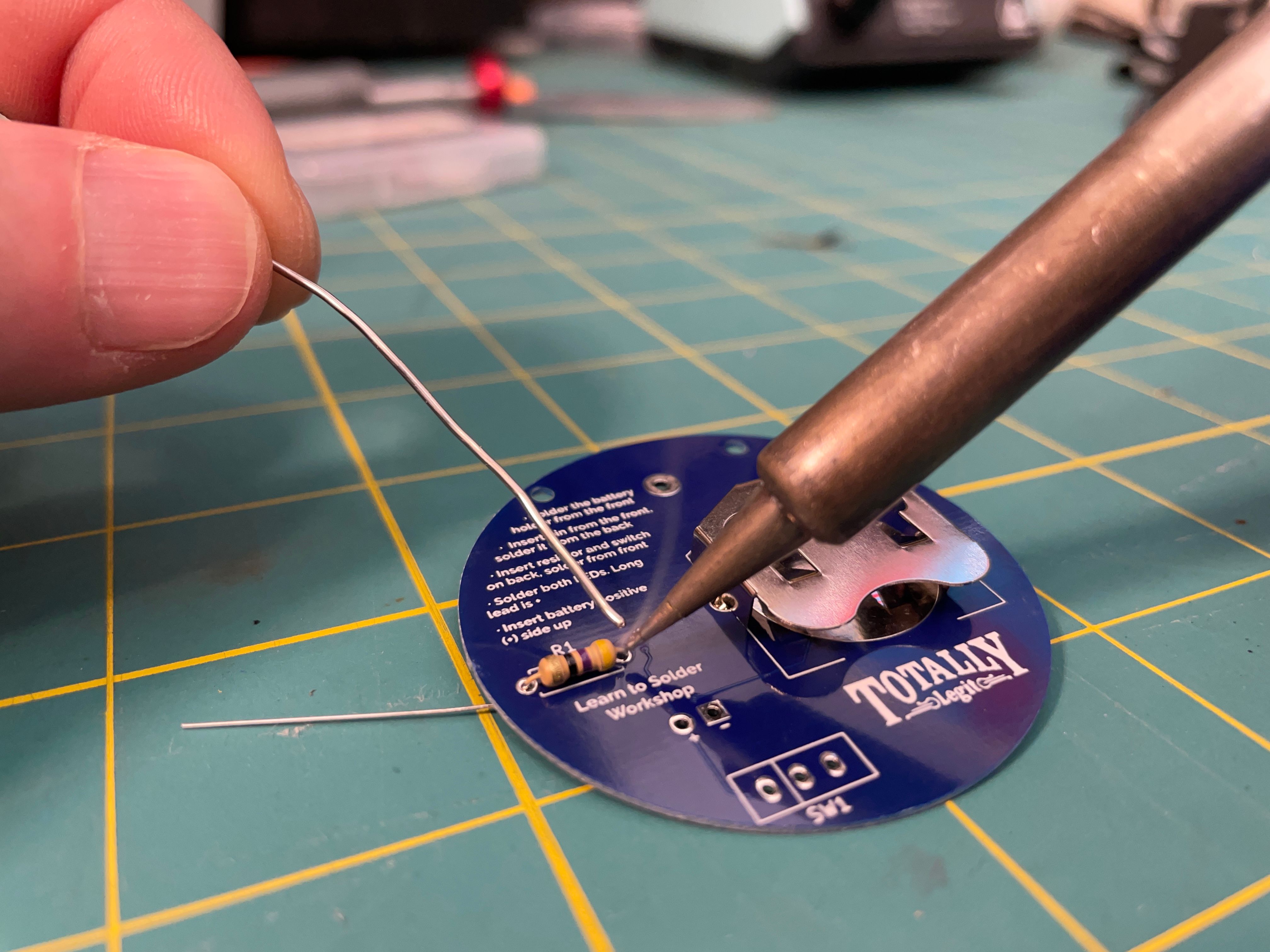 Soldering closeup